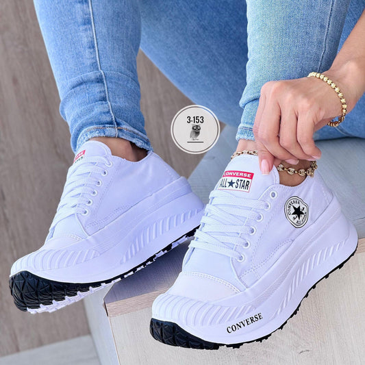 Zapato converse suela alta mujer