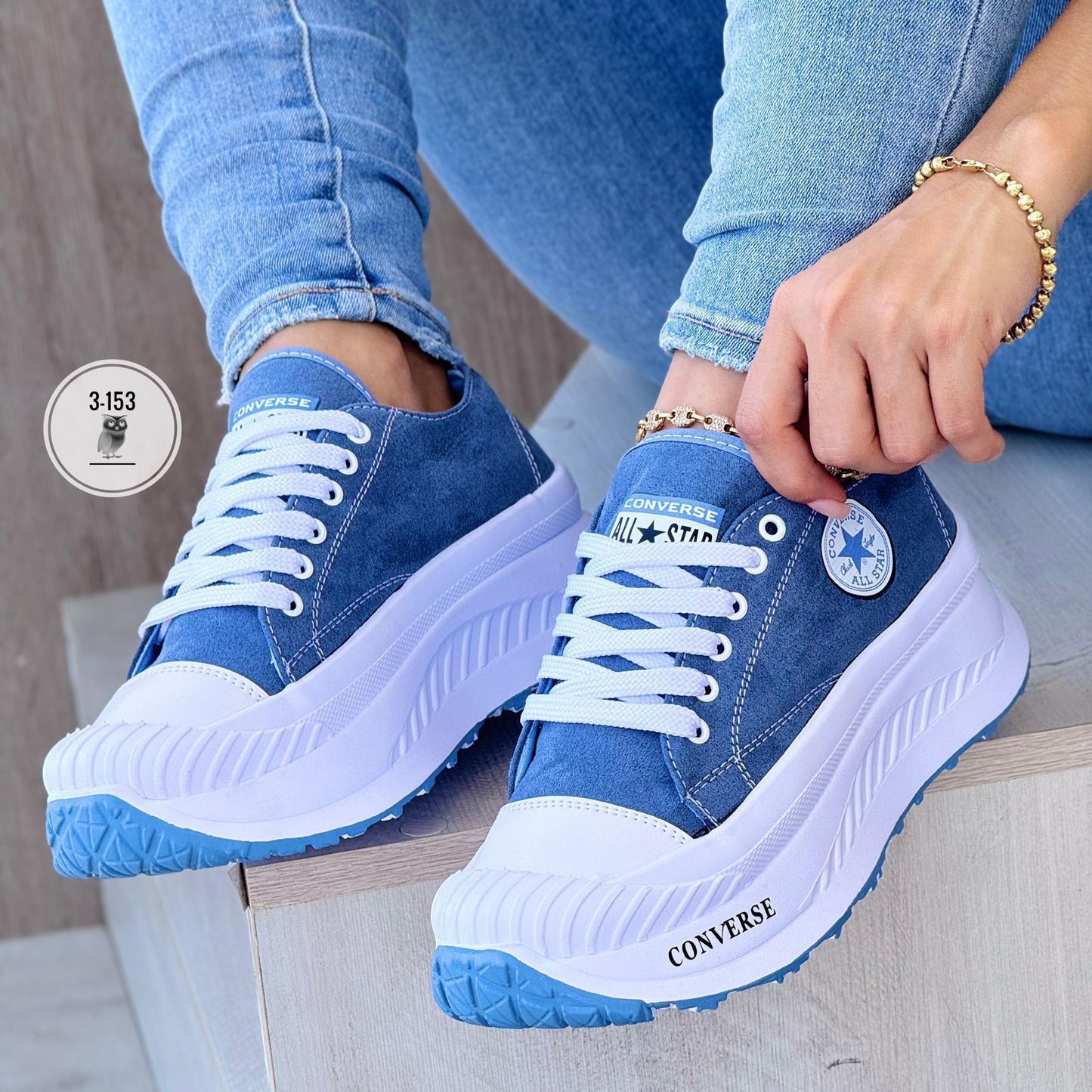 Zapato converse suela alta mujer
