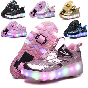 Zapatos deportivos con ruedas para niños con ruedas integradas con luces LED disponible por encargo en Clickya.life