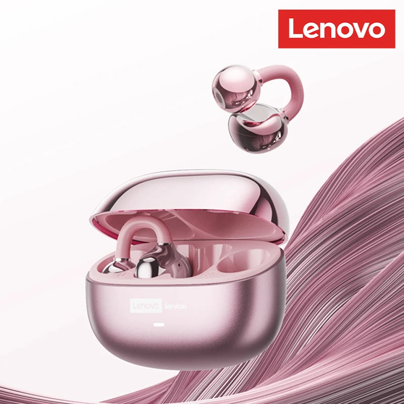 Audífonos Premium Lenovo LE302 OWS Clip – Diseño Abierto de Conexión Inteligente (Bluetooth 6.0 y Sonido Espacial 9D