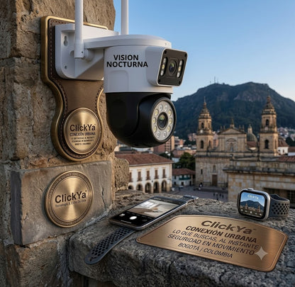 Cámara de Seguridad Inteligente Doble Lente WiFi PTZ Pro