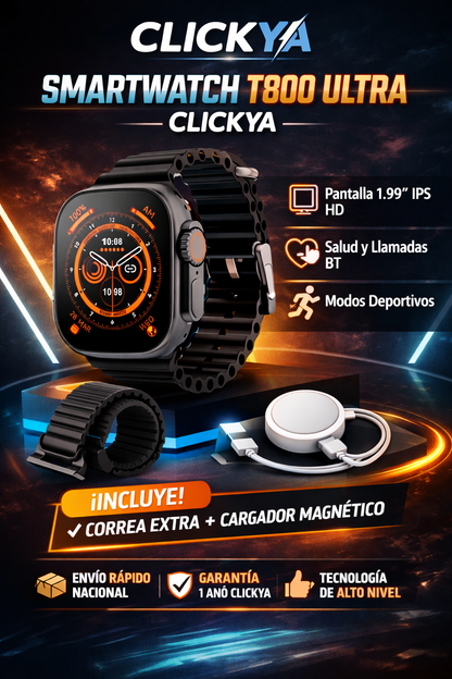 SMARTWATCH T800 ULTRA + AUDÍFONOS BLUETOOTH I12 + OBSEQUIO