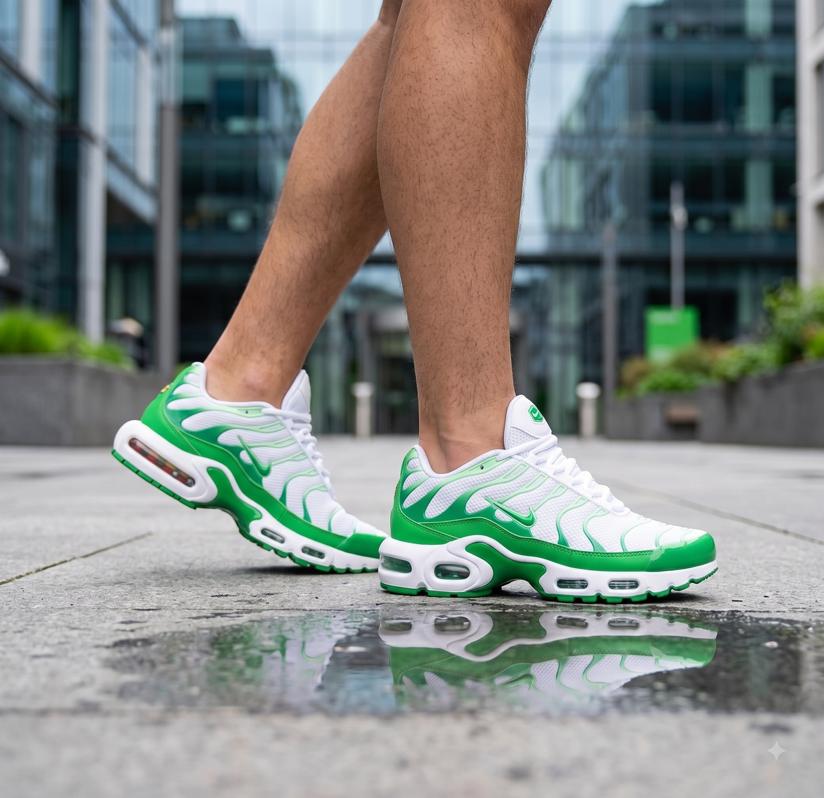 Promo Tenis Nike TN Blanco Verde Unisex