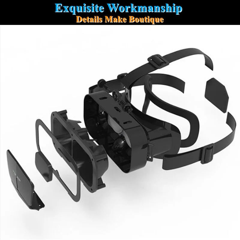 Gafas de Realidad Virtual VR SHINECON G10 Premium – Cine IMAX 3D en tu Celular (Incluye Control Joystick)