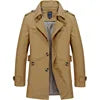 Chaqueta Larga Tipo Trench Coat para Hombre - Cortavientos Urbano Premium