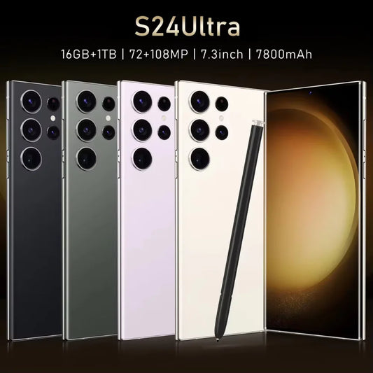 Smartphone S24 Ultra 5G – Pantalla Gigante de 7.3 Pulgadas, Máximo Almacenamiento de 16GB+1TB