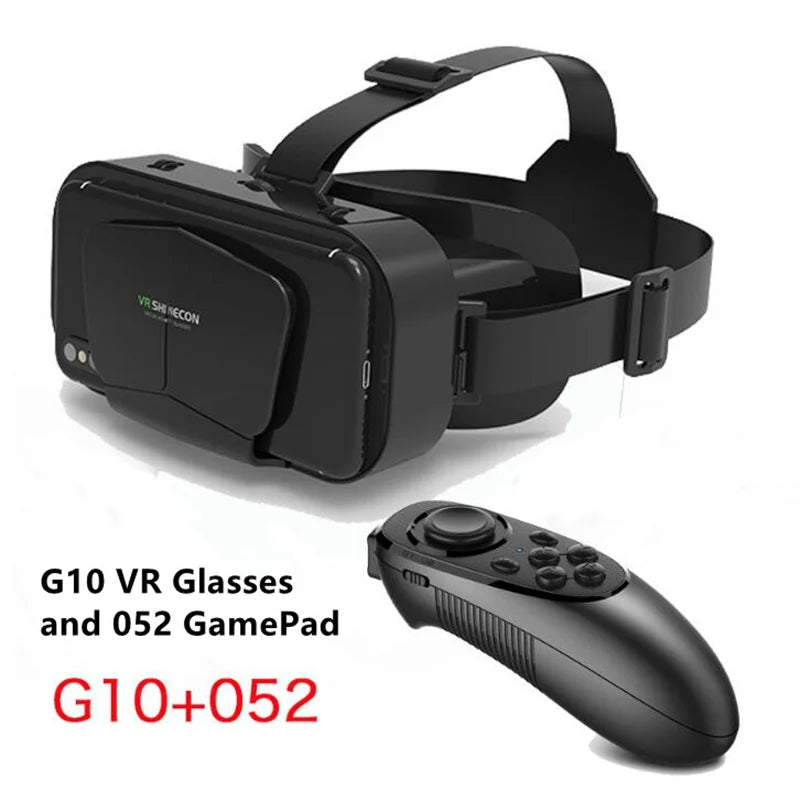Gafas de Realidad Virtual VR SHINECON G10 Premium – Cine IMAX 3D en tu Celular (Incluye Control Joystick)