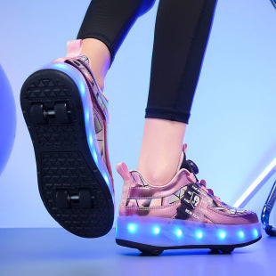 Zapatos deportivos con ruedas para niños con ruedas integradas con luces LED disponible por encargo en Clickya.life