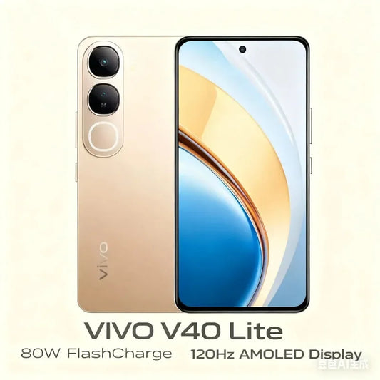 Teléfono Inteligente VIVO V40 Lite – Pantalla AMOLED 120Hz, Cámara Ultra Clara de 50MP y Súper Carga Rápida de 80W