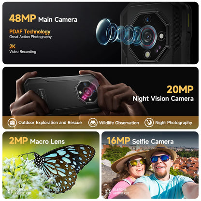 Ulefone Armor X32 4G Rugged Phone Smartphone Android 14 Waterproof up to 12GB RAM 128GB ROM NFC Night Vision