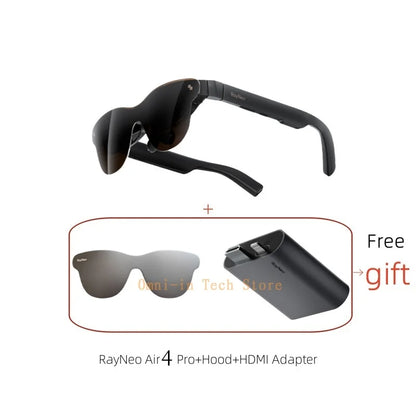 Gafas Inteligentes de Realidad Aumentada RayNeo Air 4 Pro – Pantalla Gigante Virtual de 201" HDR10 (Audio Premium por Bang & Olufsen)