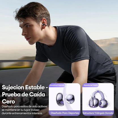 Audífonos Premium Lenovo LE302 OWS Clip – Diseño Abierto de Conexión Inteligente (Bluetooth 6.0 y Sonido Espacial 9D