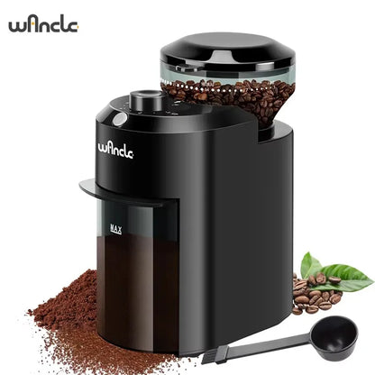 Molino de Café Eléctrico Profesional Wancle – Sistema Premium Burr de 28 Niveles de Molienda Ciclónica