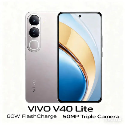 Teléfono Inteligente VIVO V40 Lite – Pantalla AMOLED 120Hz, Cámara Ultra Clara de 50MP y Súper Carga Rápida de 80W