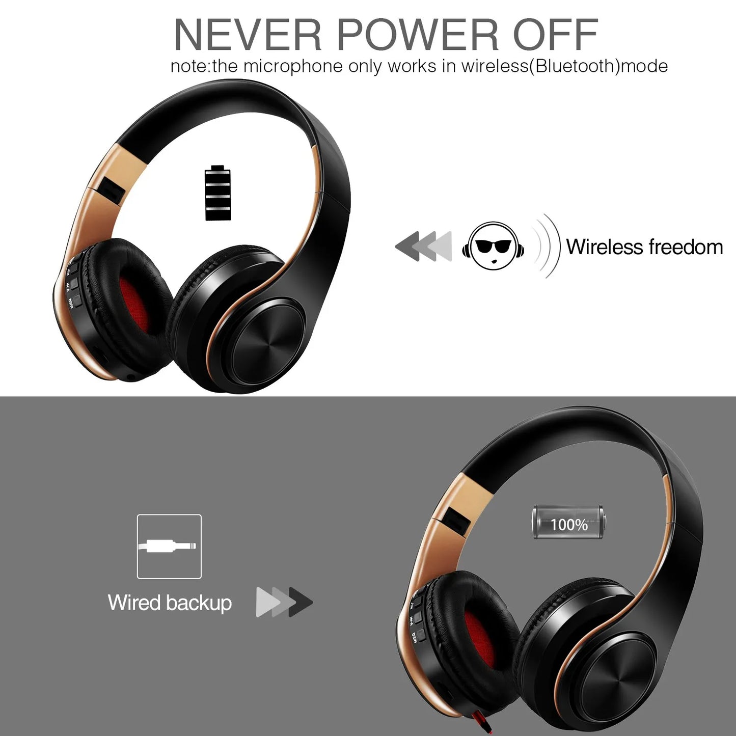 Audífonos Inalámbricos CATASSU Sport & Glow – Bluetooth 5.3, Resistentes al Agua con Radio FM y Ranura MP3