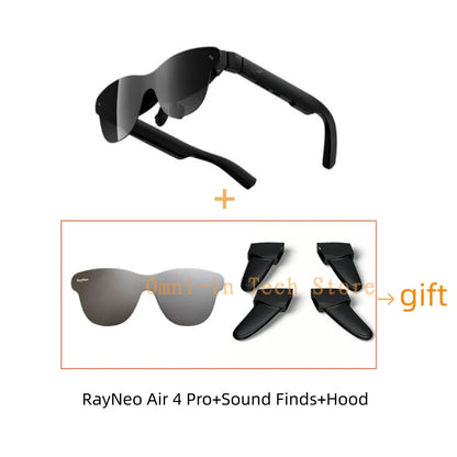 Gafas Inteligentes de Realidad Aumentada RayNeo Air 4 Pro – Pantalla Gigante Virtual de 201" HDR10 (Audio Premium por Bang & Olufsen)