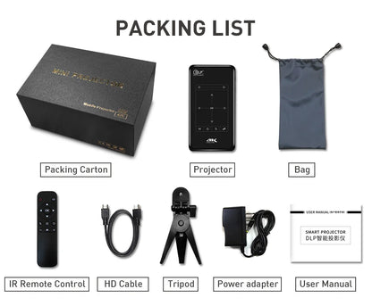 Mini Proyector Portátil Inteligente Smart Pro – Sistema Android 9.0,
