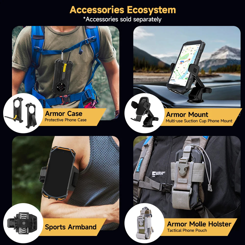 Ulefone Armor X32 4G Rugged Phone Smartphone Android 14 Waterproof up to 12GB RAM 128GB ROM NFC Night Vision