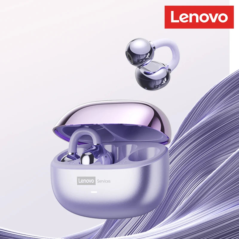 Audífonos Premium Lenovo LE302 OWS Clip – Diseño Abierto de Conexión Inteligente (Bluetooth 6.0 y Sonido Espacial 9D